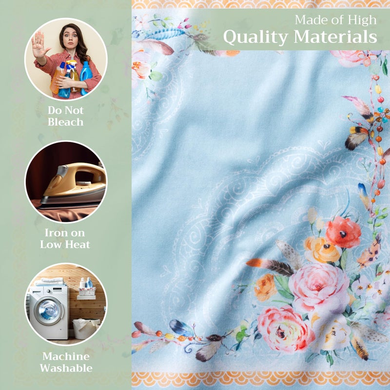 Maison d' Hermine Cloth Napkins Set of 4 100% Cotton Everyday Reusable Square Napkins Cloth Washable, Dinner, Party, Wedding, Restaurant, Spring/Summer (Ibiza, 20" x 20") - Image 3